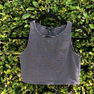 Forever 21 Striped Cropped Tank Top